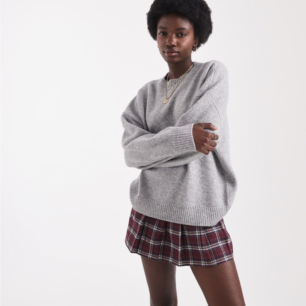ASOS ONLY oversized slouchy sweater in light gray